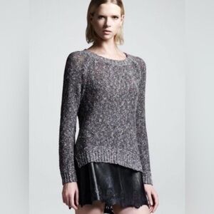 Rag & Bone Speckled Gray Crew Neck Sweater